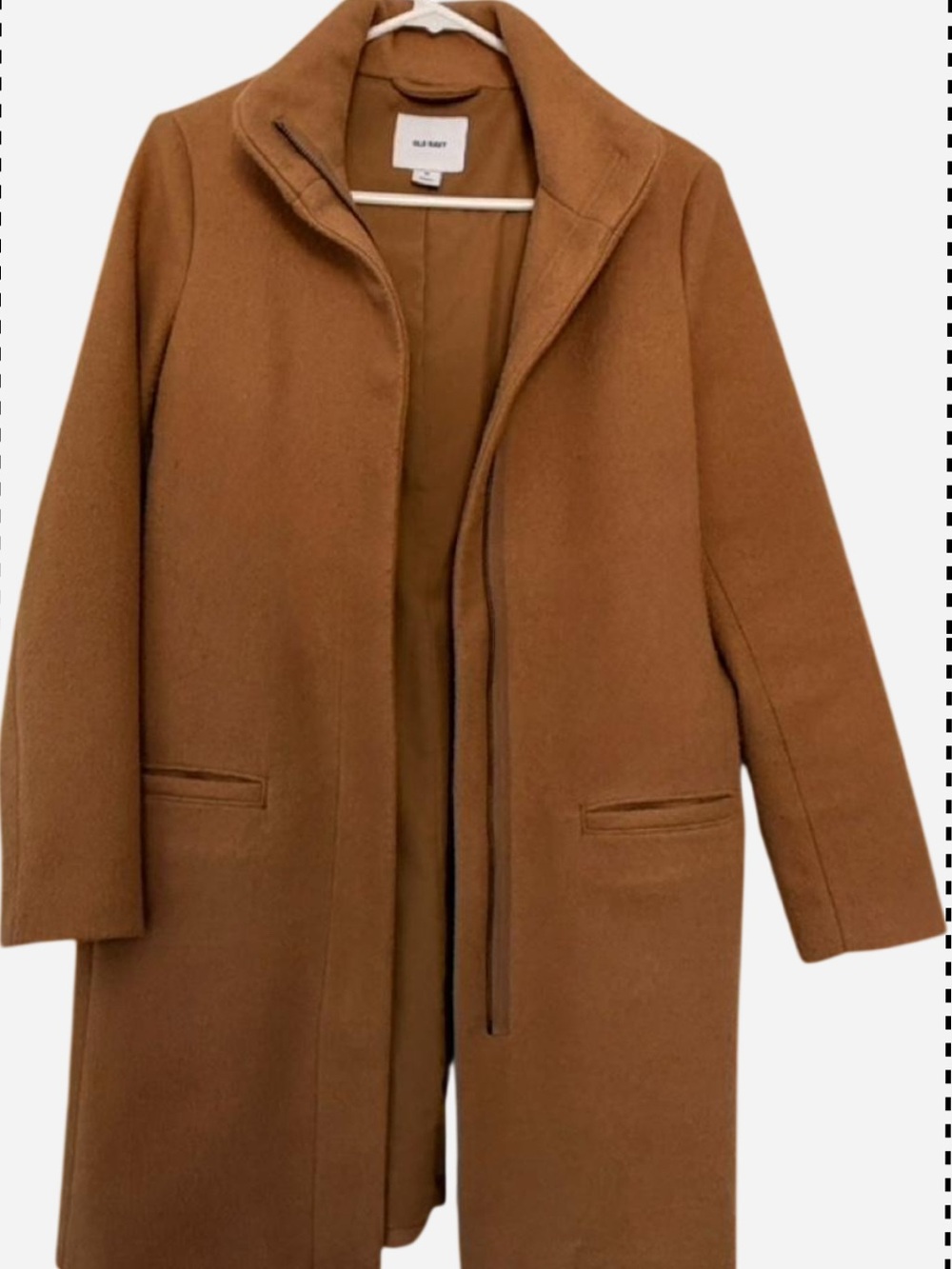 Club Monaco Camel Single-Breasted Wool-Blend Coat